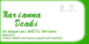 marianna deaki business card